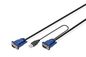 Digitus KVM Cable-Set,VGA,PS/2-Mouse,PS/2-Keyboard, USB black, 1,8 m