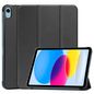 CoreParts For Apple iPad 10th Gen 10.9-inch (2022) Tri-fold Caster Hard Shell Cover with Auto Wake Function - Black