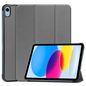 CoreParts For Apple iPad 10th Gen 10.9-inch (2022) Tri-fold Caster Hard Shell Cover with Auto Wake Function - Gray