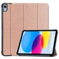 CoreParts For Apple iPad 10th Gen 10.9-inch (2022) Tri-fold Caster Hard Shell Cover with Auto Wake Function - Rose Gold