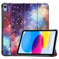 CoreParts For Apple iPad 10th Gen 10.9-inch (2022) Tri-fold Caster Hard Shell Cover with Auto Wake Function - Galaxy Style