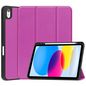 CoreParts For Apple iPad 10th Gen 10.9-inch (2022) Tri-fold Caster TPU Cover Built-in S Pen Holder with Auto Wake Function - Purple