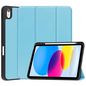 CoreParts For Apple iPad 10th Gen 10.9-inch (2022) Tri-fold Caster TPU Cover Built-in S Pen Holder with Auto Wake Function - Sky Blue