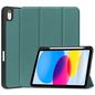 CoreParts For Apple iPad 10th Gen 10.9-inch (2022) Tri-fold Caster TPU Cover Built-in S Pen Holder with Auto Wake Function - Dark Green
