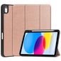 CoreParts For Apple iPad 10th Gen 10.9-inch (2022) Tri-fold Caster TPU Cover Built-in S Pen Holder with Auto Wake Function - Rose Gold