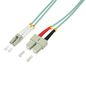 LogiLink 2m, LC - SC fibre optic cable OM3 Blue