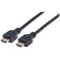 Manhattan Hdmi Cable With Ethernet (Cl3 Rated, Suitable For In-Wall Use), 4K@60Hz (Premium High Speed), 3M, Male To Male, Black, Ultra Hd 4K X 2K, In-Wall Rated, Fully Shielded, Gold Plated Contacts, Lifetime Warranty, Polybag