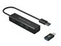 Conceptronic 4-Port Usb 3.0 Aluminum Hub With Usb-C To Usb-A Adapter