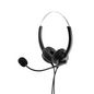 MediaRange Headphones/Headset Wired Head-Band Office/Call Center Black, Silver