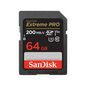 Sandisk Extreme Pro 64 Gb Sdxc Class 10 read 200 mb/s og write 90/mb/s.