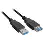 Sharkoon 3M, 2Xusb3.0-A Usb Cable Usb 3.2 Gen 1 (3.1 Gen 1) Usb A Black