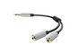 Sharkoon 0.12M, 3.5Mm/2X3.5Mm Audio Cable Black, Silver