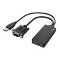 Hama 2 Video Cable Adapter 0.15 M Usb Type-A + Vga (D-Sub) Hdmi Black