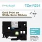 Brother Tze-R234 Label-Making Tape Gold On White