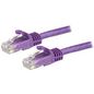 StarTech.com 1.5M Cat6 Ethernet Cable - Purple Cat 6 Gigabit Ethernet Wire -650Mhz 100W Poe Rj45 Utp Network/Patch Cord Snagless W/Strain Relief Fluke Tested/Wiring Is Ul Certified/Tia