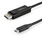 StarTech.com C To Displayport 1.4 Cable 8K 60Hz/4K - Bidirectional Dp To Usb-C Or Usb-C To Dp Reversible Video Adapter Cable -Hbr3/Hdr/Dsc - Usb Type C/Tb3 Monitor Cable (Cdp2Dp142Mbd)