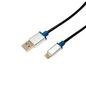 LogiLink Usb Cable 1.5 M Usb 2.0 Usb A Micro-Usb B Black, Metallic