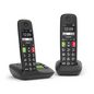 Gigaset E290A Duo Analog/Dect Telephone Caller Id Black