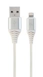 Gembird Lightning Cable Silver, White