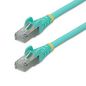 StarTech.com 5M Cat6A Ethernet Cable - Aqua - Low Smoke Zero Halogen (Lszh) - 10Gbe 500Mhz 100W Poe++ Snagless Rj-45 W/Strain Reliefs S/Ftp Network Patch Cord