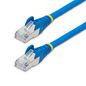 StarTech.com 2M Cat6A Ethernet Cable - Blue - Low Smoke Zero Halogen (Lszh) - 10Gbe 500Mhz 100W Poe++ Snagless Rj-45 W/Strain Reliefs S/Ftp Network Patch Cord