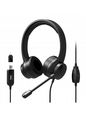 Port Designs Headphones/Headset Wired Head-Band Usb Type-A Black