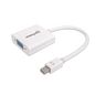 Manhattan Mini Displayport 1.2 To Vga Adapter Cable, 1080P@60Hz, Active, White, 19.5Cm, Male To Female, Equivalent To Mdp2Vgaw, Three Year Warranty, Polybag