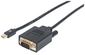 Manhattan Mini Displayport 1.2A To Vga Cable, 1080@60Hz, Active, 1.8M, Male To Male, Black, Polybag
