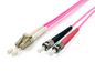 Equip Lc/St Fiber Optic Patch Cable, Om4, 10M