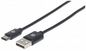 Manhattan Usb-C To Usb-A Cable, 50Cm, Male To Male, Black, 480 Mbps (Usb 2.0), Equivalent To Usb2Ac50Cm, Hi-Speed Usb, Lifetime Warranty, Polybag