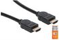 Manhattan Hdmi Cable With Ethernet, 4K@60Hz (Premium High Speed), 1.8M, Male To Male, Black, Equivalent To Hdmm2Mp (Except 20Cm Shorter), Ultra Hd 4K X 2K, Fully Shielded, Gold Plated Contacts, Lifetime Warranty, Polybag