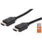 Manhattan Hdmi Cable With Ethernet, 4K@60Hz (Premium High Speed), 5M, Male To Male, Black, Equivalent To Hdmm5Mp, Ultra Hd 4K X 2K, Fully Shielded, Gold Plated Contacts, Lifetime Warranty, Polybag