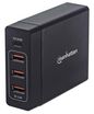 Manhattan Power Delivery Charging Station - 72 W, One Usb-C Power Delivery Port Up To 60 W, Three Usb-A Charging Ports Sharing Up To 12 W / 2.4 A, Black (Euro 2-Pin Plug)