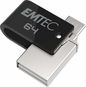 Emtec T260B Usb Flash Drive 64 Gb Usb Type-A / Micro-Usb 2.0 Black, Stainless Steel