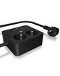 ICY BOX Power Extension 1.9 M 2 Ac Outlet(S) Indoor Black