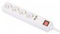 Manhattan Power Distribution Unit Eu (2-Pin), X4 Gang/Output & X2 Usb-A Ports With On/Off Switch, 2M Cable, 16A, White, Extension Lead, Pdu, Power Strip, 2.1A Shared Usb-A Output, Three Year Warranty