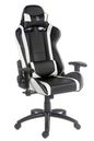 LC-POWER Video Game Chair Pc Gaming Chair Black, White