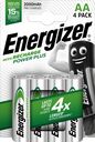 Energizer Accu Recharge Power Plus 2000 Aa Bp4 Rechargeable Battery Nickel-Metal Hydride (Nimh)