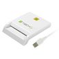 Techly COMPACT SMART CARD/EID READER USB2.0 WHITE