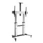 Techly SILVER LCD/LED TROLLEY STAND WITH SHELF 60-100"