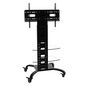 Techly TROLLEY FLOOR SUPPORT WITH 2 SHELVES LCD/LED/PLASMA