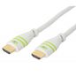Techly HDMI WHITE CABLE TYPE A MALE TO TYPE A MALE - 1M