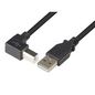 Techly USB2.0 CABLE A-B M/M 2M B ANG 90