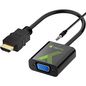 Techly HDMI MALE TO VGA FEMALE CONVERTER CABLE WITH AUDIO