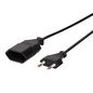 LogiLink POWER EXTENSION CORD CEE7/16 - 2M - BLACK
