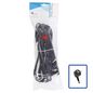 LOGON PROFESSIONAL 4-WAY POWER STRIP: BLACK - ON/OFF SWITCH - 5M CABLE