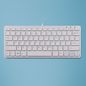 R-Go Tools R-Go Clavier Compact, QWERTY (US), blanc, filaire