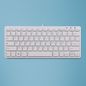 R-Go Tools R-Go Compact Keyboard, AZERTY (FR), white, wired
