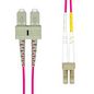 ProXtend LC-SC UPC OM4 Duplex MM Fiber Cable 5M. Cable length: 5 m, Fibre optic type: OM4, Connector 1: LC/UPC, Connector 2: SC/UPC, Core diameter: 50 µm, Connector gender: Male, Full duplex