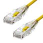 ProXtend Ultra Slim CAT6A U/UTP CU LSZH Ethernet Cable Yellow 20cm